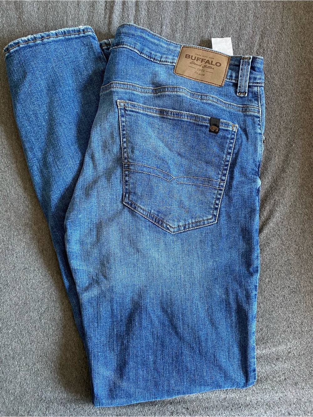 Buffalo David Bitton Men’s Slim Jeans — Medium Blue Denim